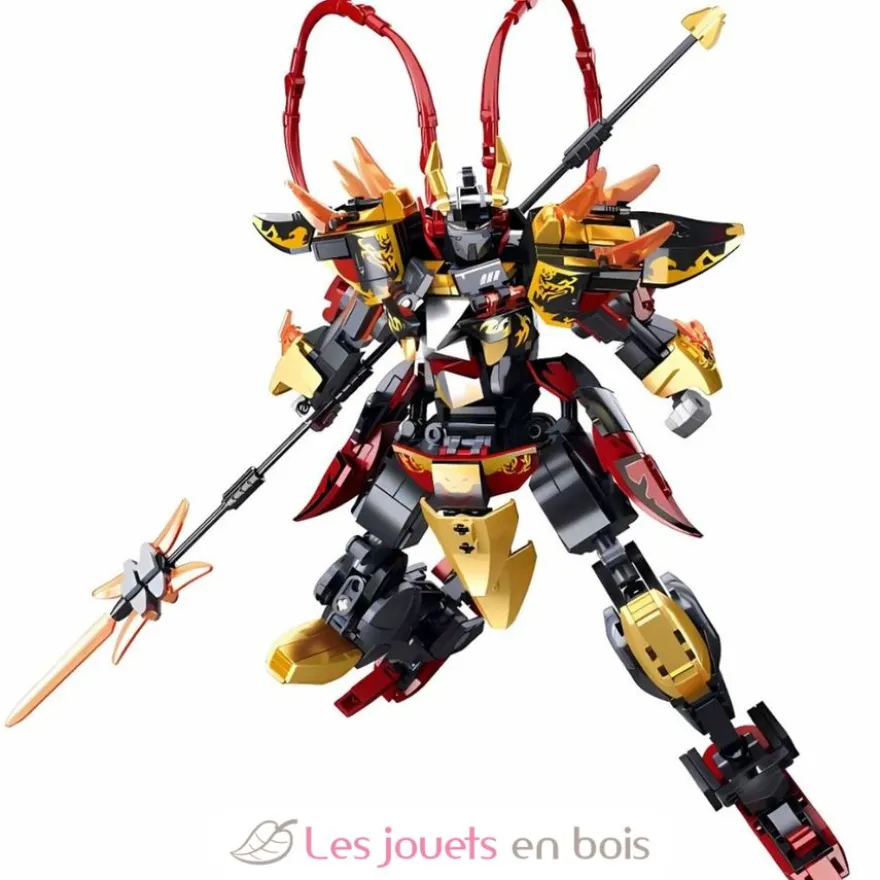 Robot Super PR Mecha noir rouge jaune - Sluban