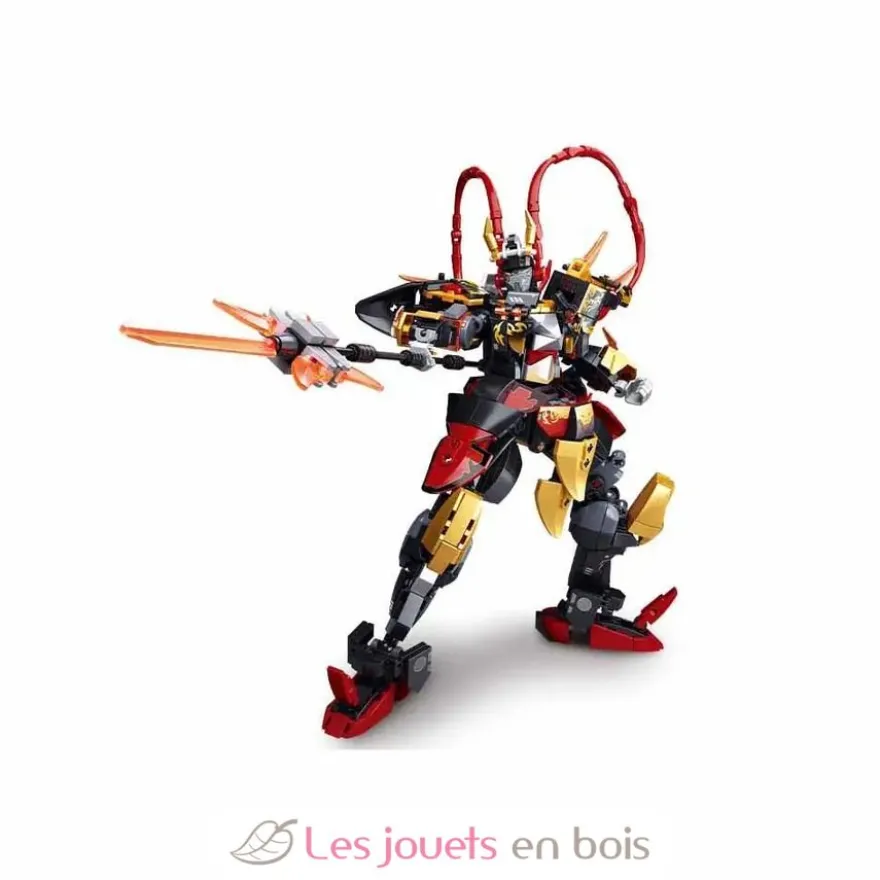 Robot Super PR Mecha noir rouge jaune - Sluban