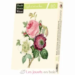 Rose, anémone et clématite de Redouté - Puzzle Michèle Wilson