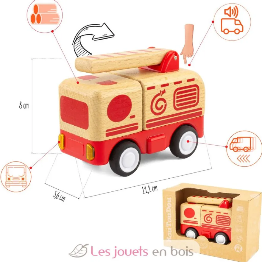 Routoudou - Mini camion de pompier - Ulysse