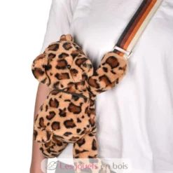 Sac bandoulière ours léopard en peluche - Doudou et Compagnie