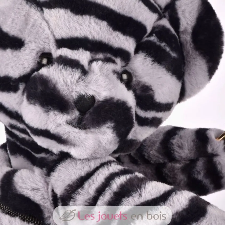Sac bandoulière ours zébré en peluche - Doudou et Compagnie