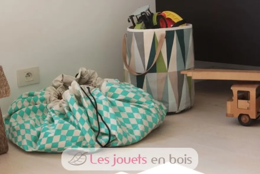 Sac de rangement - Losange vert - Play and Go