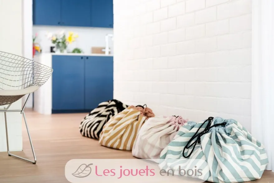 Sac de rangement - Rayures roses - Play and Go