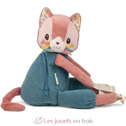 Sac à dos Jeanne le chat bleu et rose - Lilliputiens