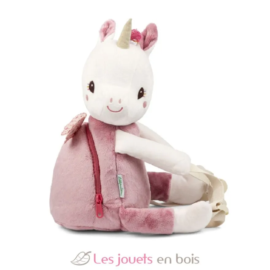 Sac à dos Lena la licorne blanc et rose - Lilliputiens