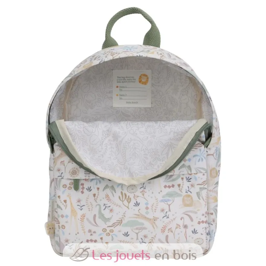Sac à dos Safari Friends blanc à motifs - Little Dutch