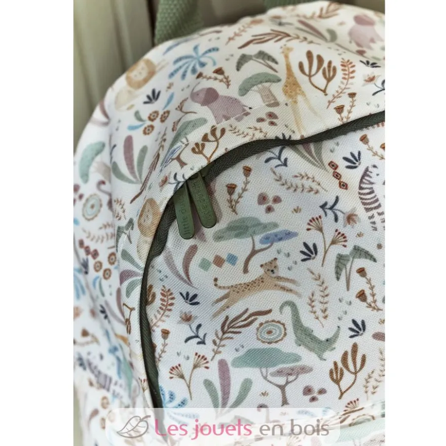 Sac à dos Safari Friends blanc à motifs - Little Dutch