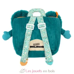 Sac à dos velours Berlingos le koala bleu vert - Les Déglingos