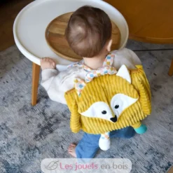 Sac à dos velours Cyranos le renard jaune - Les Déglingos