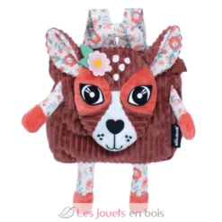 Sac à dos velours Mélimélos biche rose Déglingos