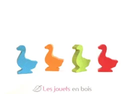 Sachet de 4 oies en bois - Jeujura