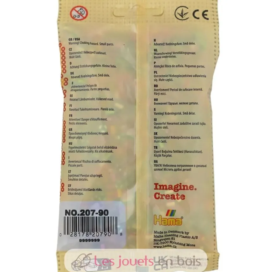 Sachet 1000 perles plastique Midi bicolores - Hama