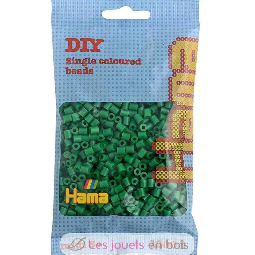 Sachet 1000 perles plastique Midi Vert - Hama