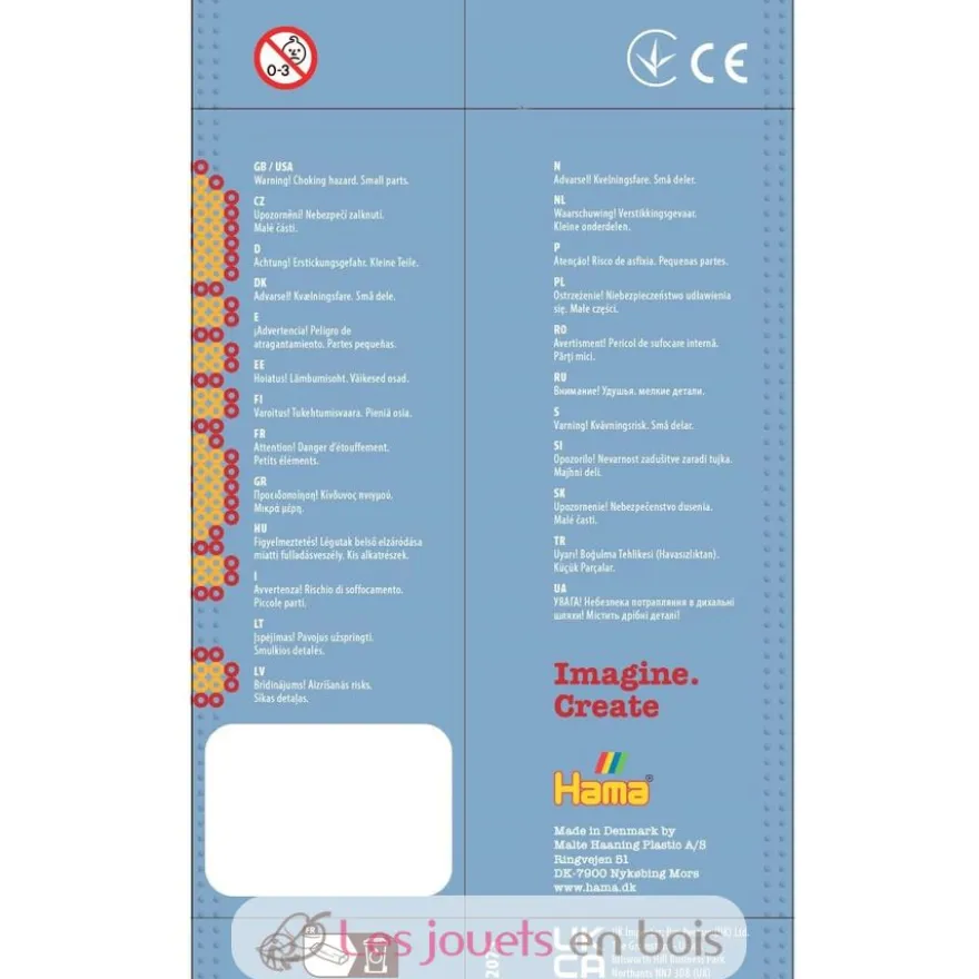 Sachet 1000 perles plastique Midi Vert - Hama