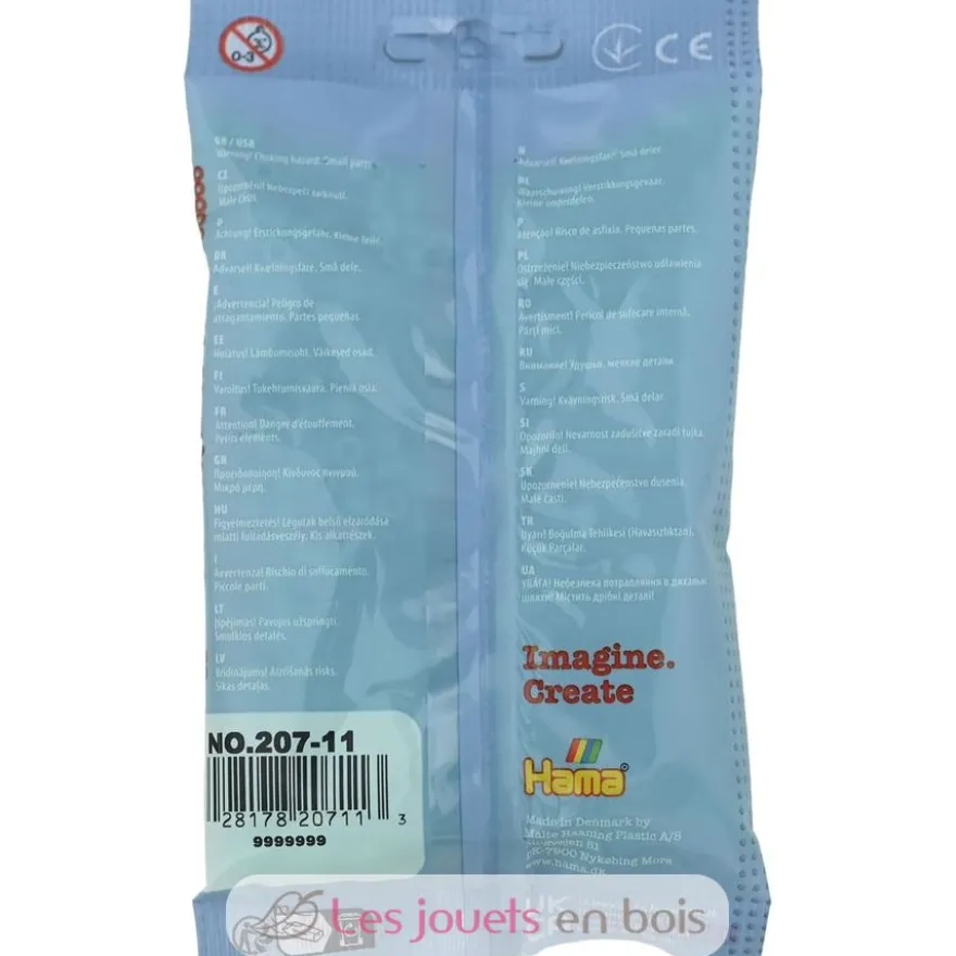 Sachet 1000 perles plastique Midi vert clair - Hama