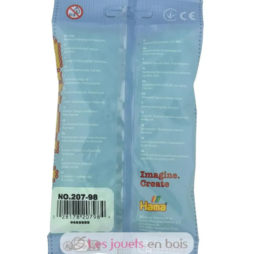 Sachet 1000 perles plastique Midi vert menthe pastel - Hama