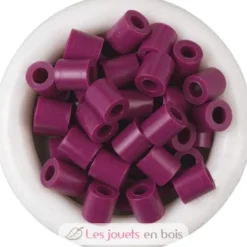 Sachet 1000 perles plastique Midi violet prune - Hama