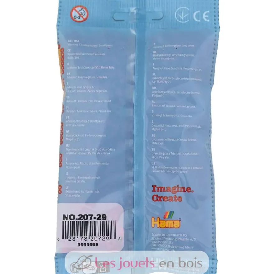 Sachet 1000 perles plastique Midi Rouge vin - Hama