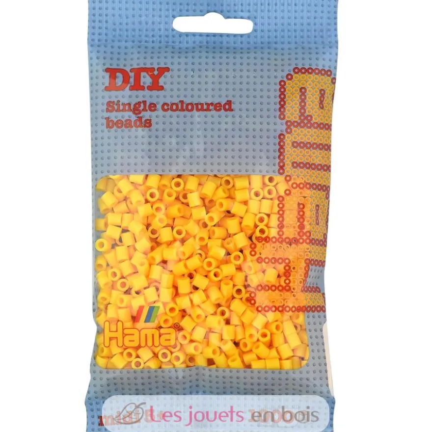 Sachet 1000 perles plastique Midi jaune - Hama