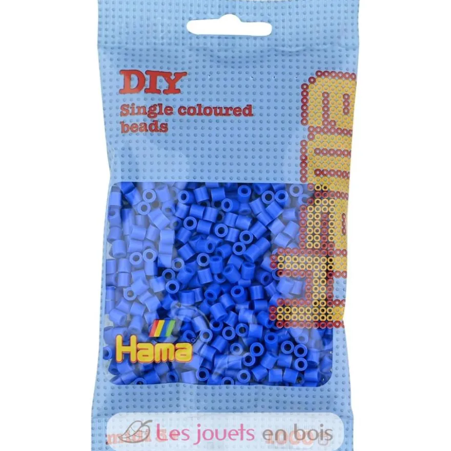 Sachet 1000 perles plastique Midi Bleu - Hama