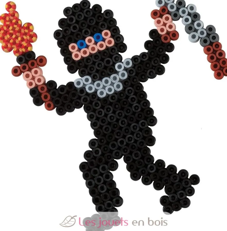 Sachet 1000 perles plastique Midi noir - Hama