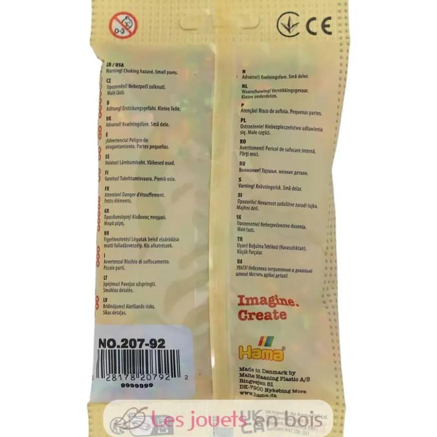 Sachet 1000 perles plastique Midi bicolores 2 - Hama