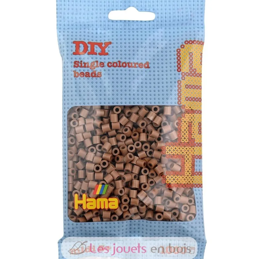 Sachet 1000 perles plastique Midi Marron glacé - Hama