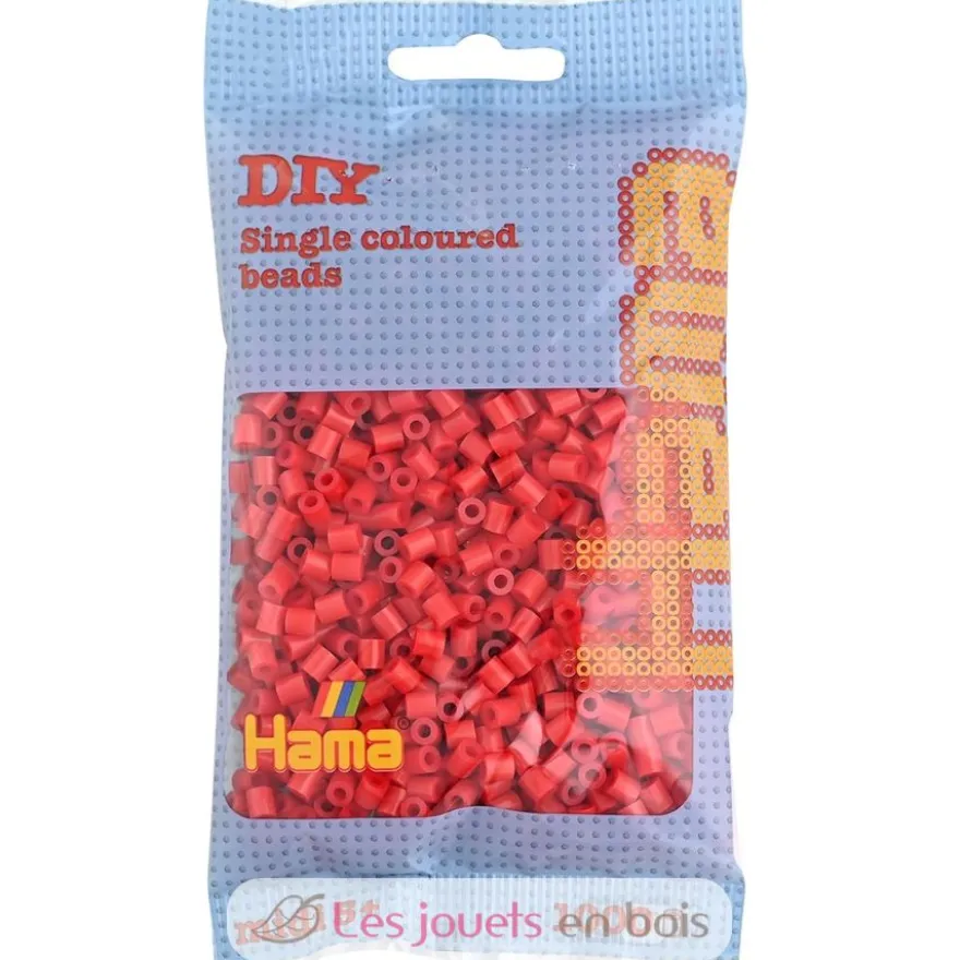 Sachet 1000 perles plastique Midi Rouge - Hama