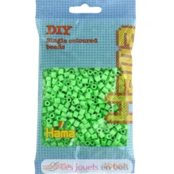 Sachet 1000 perles plastique Midi Vert pastel - Hama
