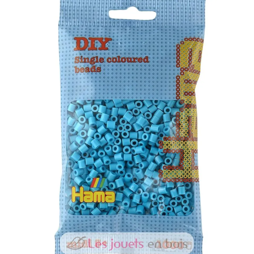 Sachet 1000 perles plastique Midi azure - Hama