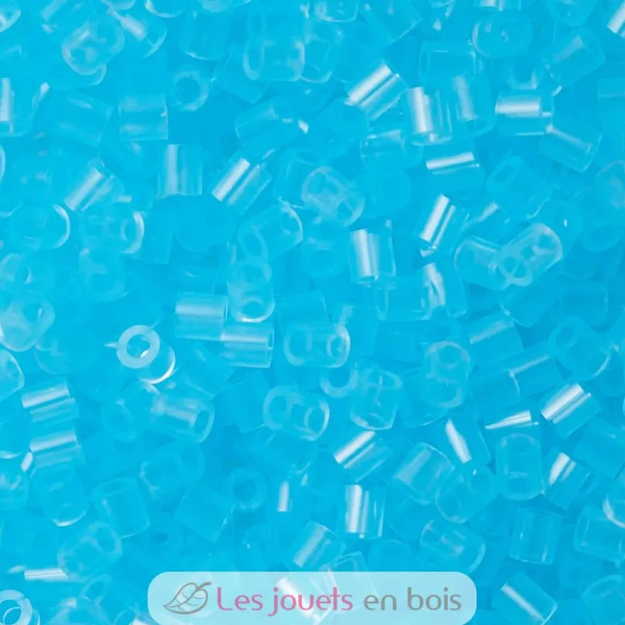 Sachet 1000 perles plastique Midi bleu transparent - Hama