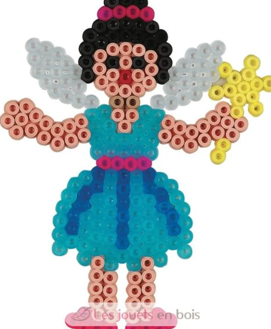 Sachet 1000 perles plastique Midi bleu transparent - Hama