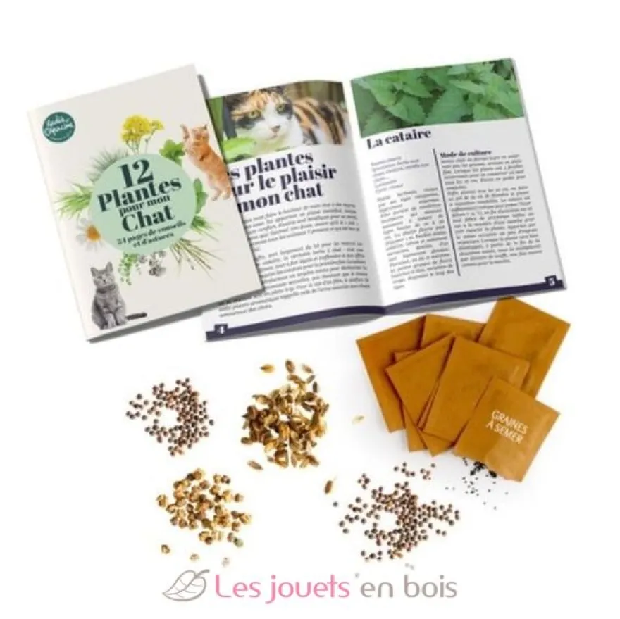 12 sachets de graines Plantes pour chat - Radis et Capucine