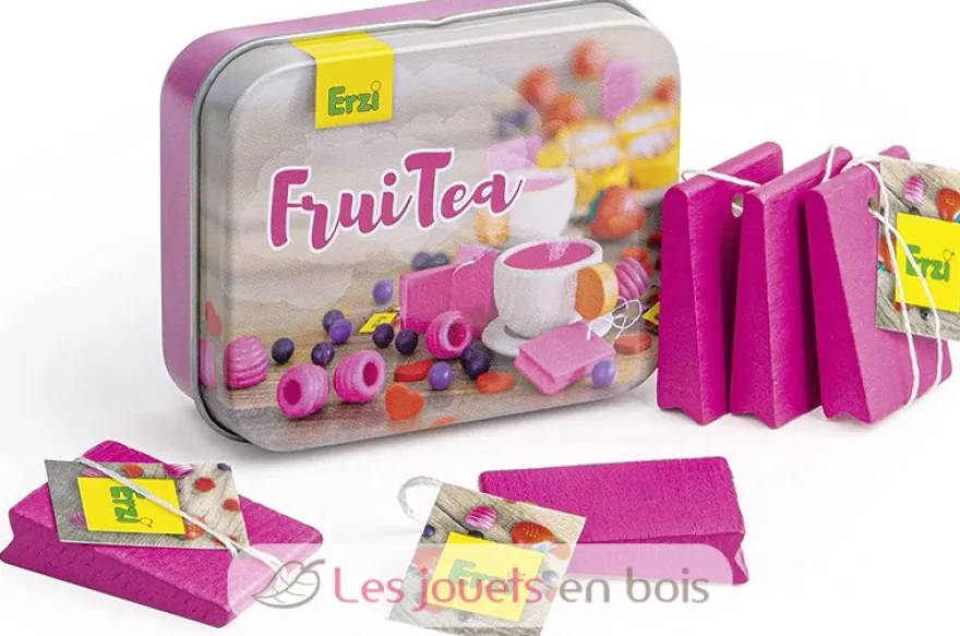 Sachets de thé aux fruits rouges en bois rose - Erzi