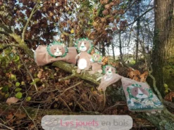 Sac week-end Jélékros lion gris vert Les Déglingos