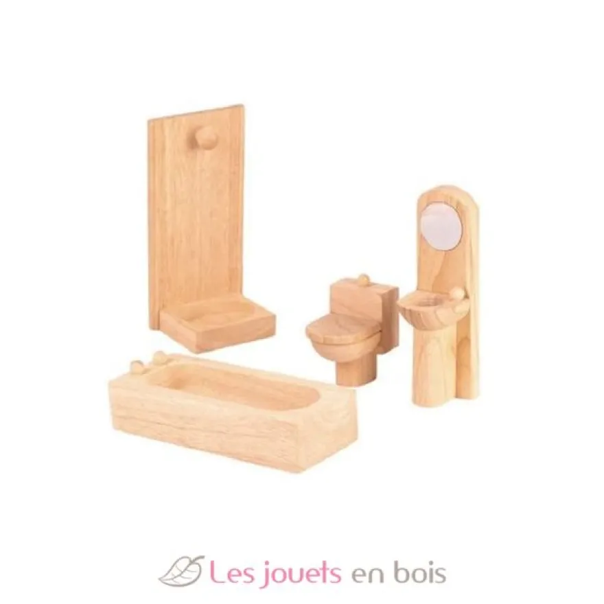 Salle de bain en bois naturel - Plan Toys