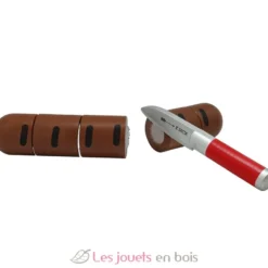 Saucisse avec frites et ketchup en bois - Tanner