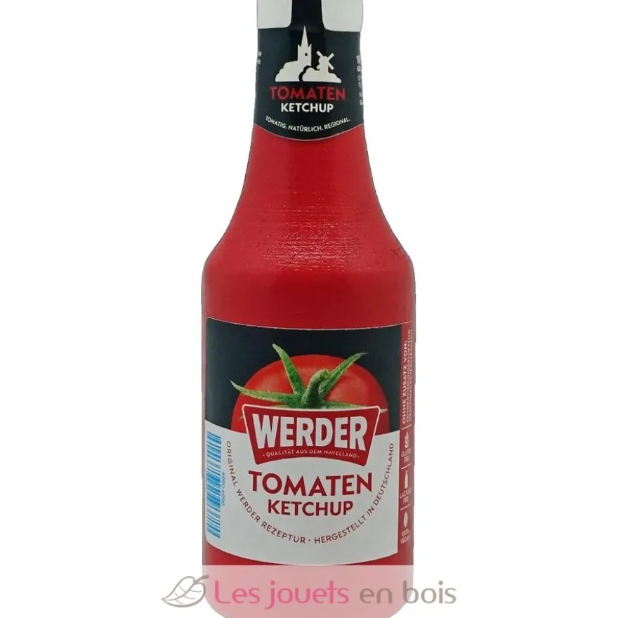 Saucisse avec frites et ketchup en bois - Tanner
