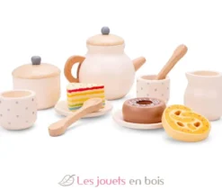 Service à thé en bois blanc - New Classic Toys