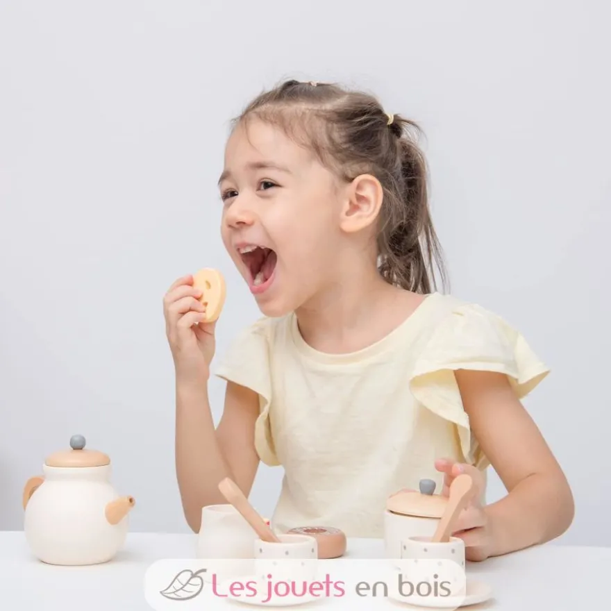 Service à thé en bois blanc - New Classic Toys