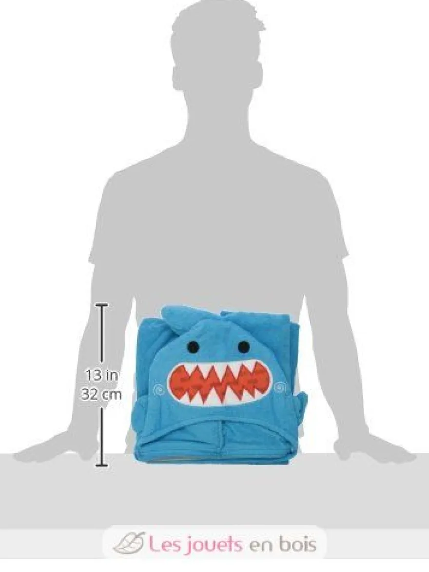 Serviette de bain enfant - Sherman le requin - Zoocchini