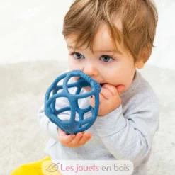 Set 2 balles silicone bleu - Nattou