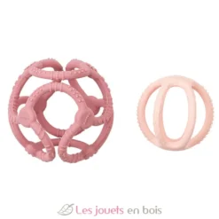 Set 2 balles silicone rose - Nattou