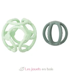 Set 2 balles silicone vert menthe - Nattou
