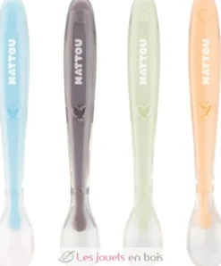 Set 4 cuillères en silicone - Nattou