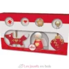 Set déco Noël rouges 3 pcs - Sevi