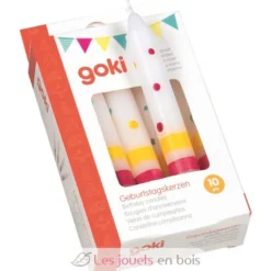 Set de 10 bougies anniversaire - Goki