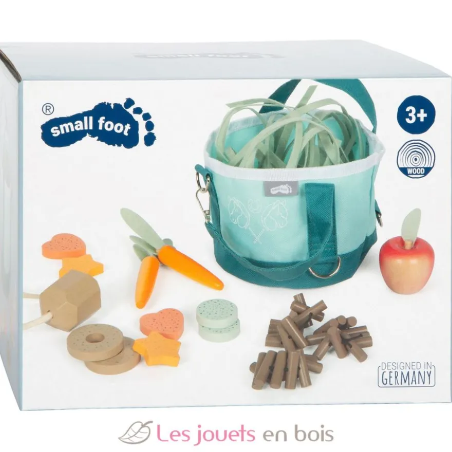 Set de fourrage pour chevaux avec sac bleu - Small foot