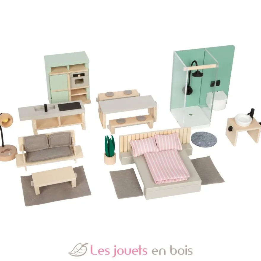 Set de meubles en bois pour maison de poupées - Small foot